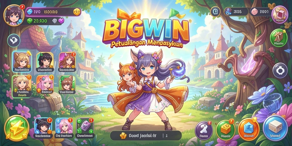 Tampilan gameplay anime yang menarik dan mengasyikkan.