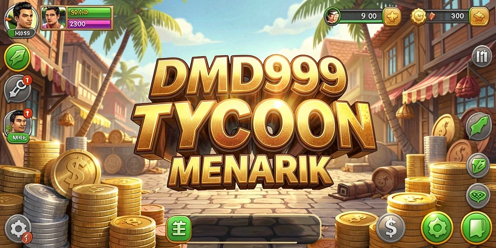 Tampilan utama DMD999 dengan gameplay Tycoon yang menarik.