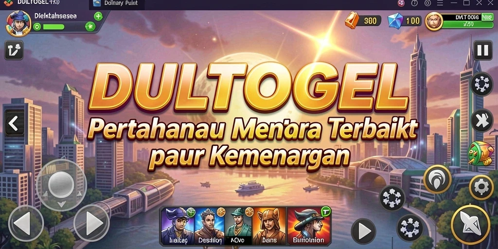 Tangkapan layar DULTOGEL menampilkan aksi pertahanan menara yang intens.