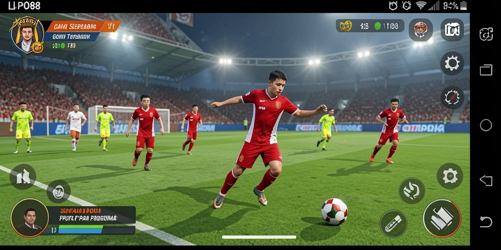 Tampilan gameplay LPO88 yang menarik dan realistis di lapangan sepak bola.