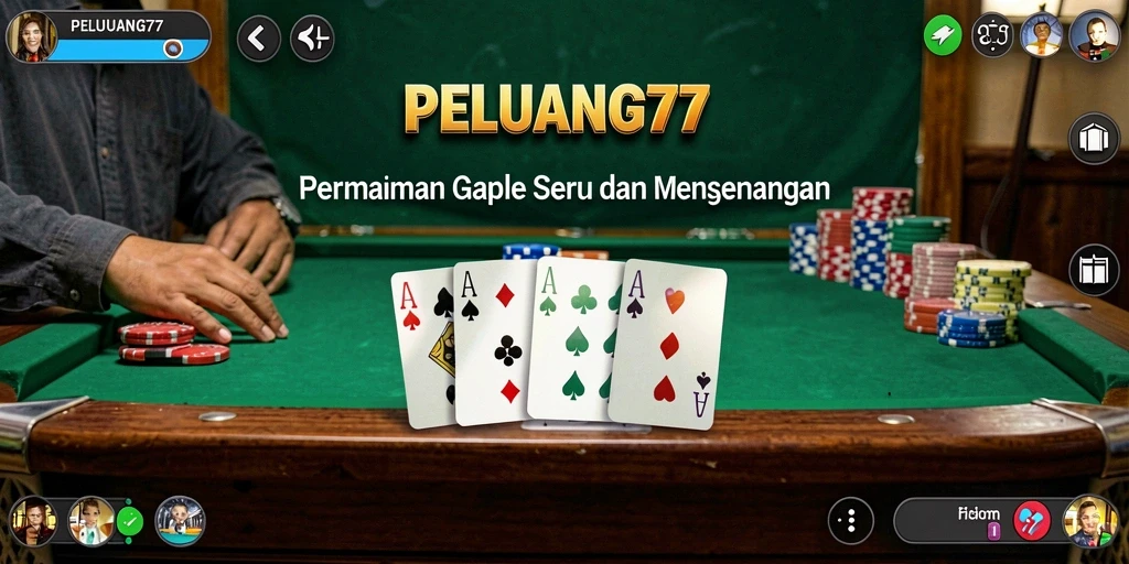 Tampilan permainan Gaple yang seru dan mengasyikkan.